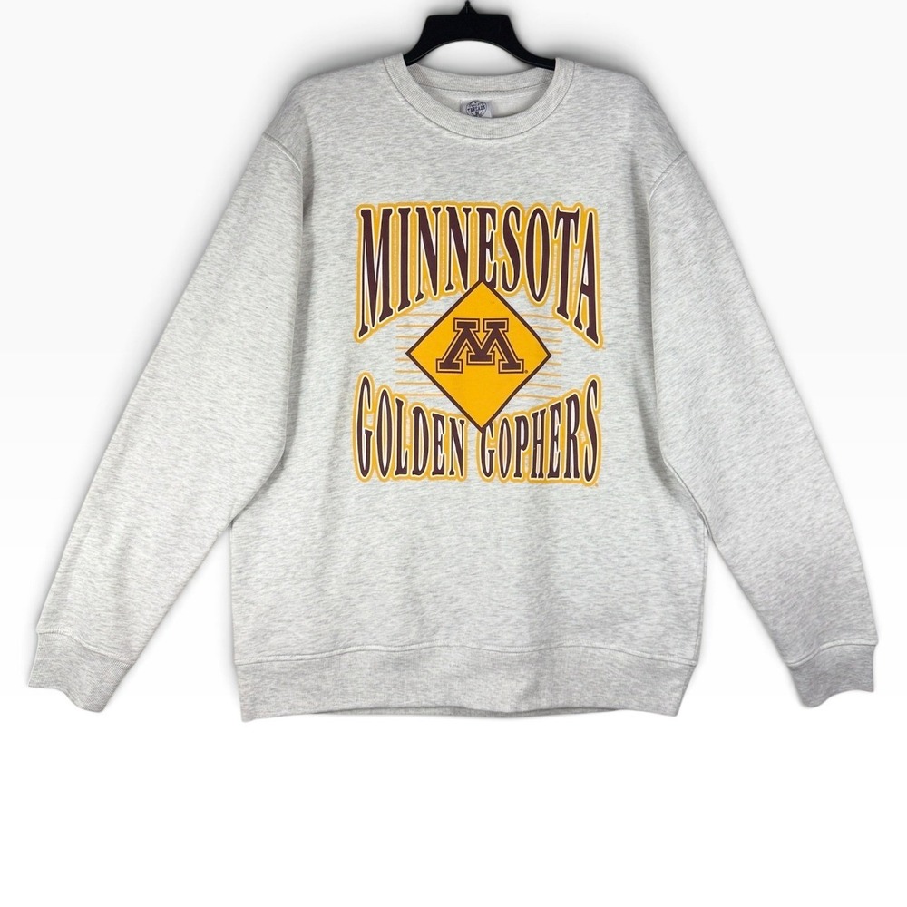 Rivalry Threads Sweatshirt Minnesota Golden Gophers Youth L Gray Graphic New